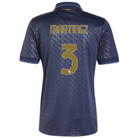 Kandiny Hombre Camiseta Bruno Martinez #3 Azul Marino Equipación Tercera 2024/25 La Camisa Chile