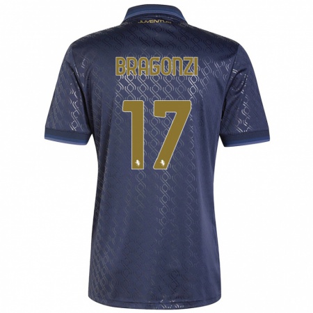 Kandiny Hombre Camiseta Asia Bragonzi #17 Azul Marino Equipación Tercera 2024/25 La Camisa Chile