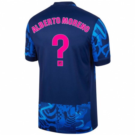 Kandiny Hombre Camiseta Alberto Moreno #0 Azul Real Equipación Tercera 2024/25 La Camisa Chile