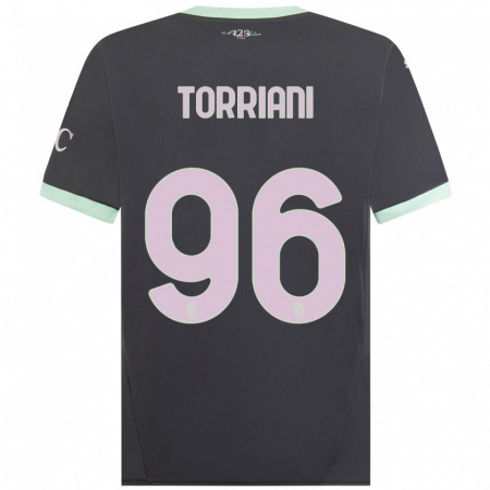 Kandiny Hombre Camiseta Lorenzo Torriani #96 Gris Equipación Tercera 2024/25 La Camisa Chile