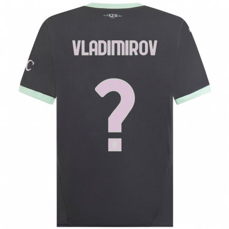 Kandiny Hombre Camiseta Valeri Vladimirov #0 Gris Equipación Tercera 2024/25 La Camisa Chile