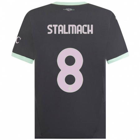 Kandiny Hombre Camiseta Dariusz Stalmach #8 Gris Equipación Tercera 2024/25 La Camisa Chile