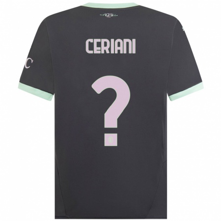 Kandiny Hombre Camiseta Gabriele Ceriani #0 Gris Equipación Tercera 2024/25 La Camisa Chile