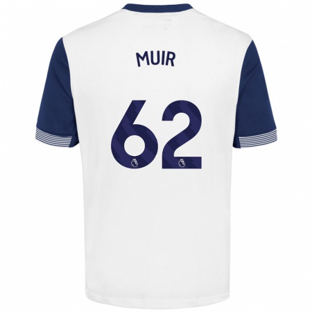 Kandiny Mujer Camiseta Marqes Muir #62 Blanco Azul 1ª Equipación 2024/25 La Camisa Chile