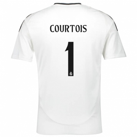 Kandiny Mujer Camiseta Thibaut Courtois #1 Blanco 1ª Equipación 2024/25 La Camisa Chile