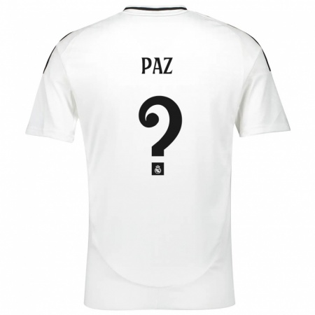 Kandiny Mujer Camiseta Nico Paz #0 Blanco 1ª Equipación 2024/25 La Camisa Chile