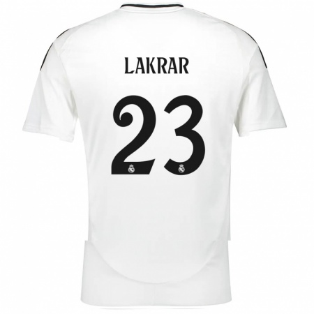 Kandiny Mujer Camiseta Maëlle Lakrar #23 Blanco 1ª Equipación 2024/25 La Camisa Chile