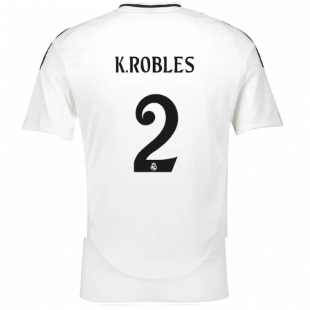 Kandiny Mujer Camiseta Kenti Robles #2 Blanco 1ª Equipación 2024/25 La Camisa Chile