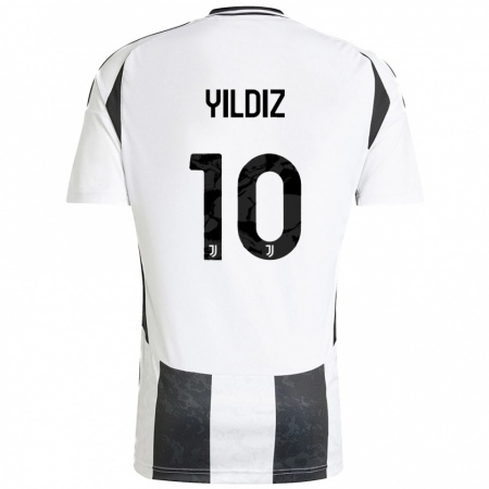 Kandiny Mujer Camiseta Kenan Yıldız #10 Blanco Negro 1ª Equipación 2024/25 La Camisa Chile