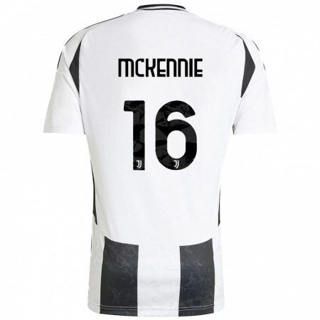 Kandiny Mujer Camiseta Weston Mckennie #16 Blanco Negro 1ª Equipación 2024/25 La Camisa Chile