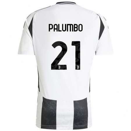 Kandiny Mujer Camiseta Martin Palumbo #21 Blanco Negro 1ª Equipación 2024/25 La Camisa Chile