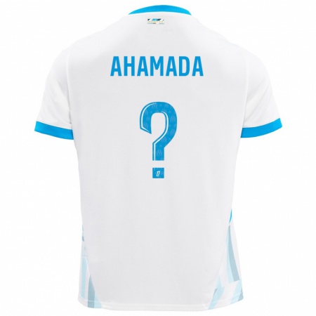 Kandiny Mujer Camiseta Soiyir Ahamada #0 Blanco Azul Cielo 1ª Equipación 2024/25 La Camisa Chile