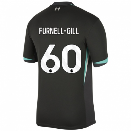 Kandiny Mujer Camiseta Luca Furnell-Gill #60 Negro Antracita Blanco 2ª Equipación 2024/25 La Camisa Chile