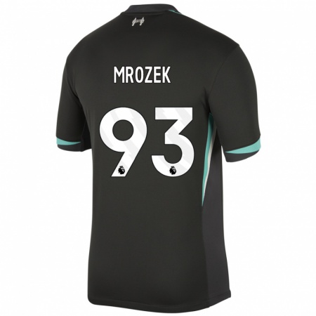 Kandiny Mujer Camiseta Fabian Mrozek #93 Negro Antracita Blanco 2ª Equipación 2024/25 La Camisa Chile