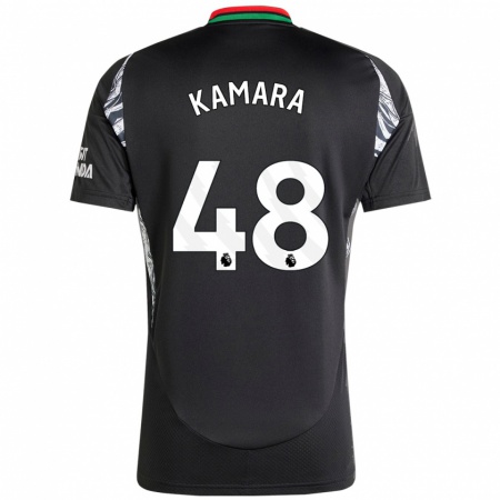 Kandiny Mujer Camiseta Osman Kamara #48 Negro 2ª Equipación 2024/25 La Camisa Chile