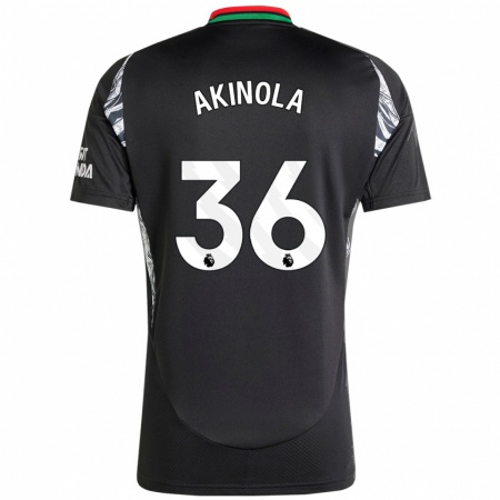 Kandiny Mujer Camiseta Tim Akinola #36 Negro 2ª Equipación 2024/25 La Camisa Chile