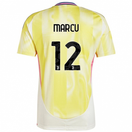 Kandiny Mujer Camiseta Alessio Marcu #12 Amarillo Solar 2ª Equipación 2024/25 La Camisa Chile