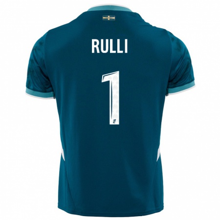 Kandiny Mujer Camiseta Gerónimo Rulli #1 Azul Turquesa 2ª Equipación 2024/25 La Camisa Chile