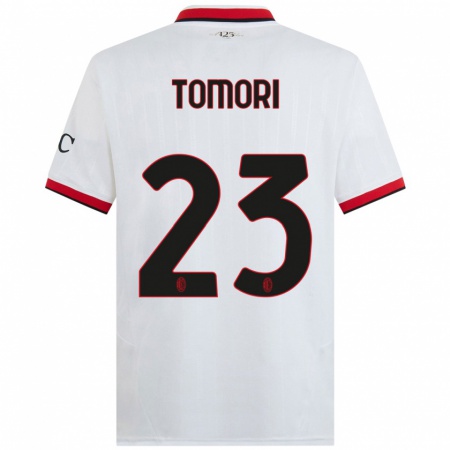 Kandiny Mujer Camiseta Fikayo Tomori #23 Blanco Negro Rojo 2ª Equipación 2024/25 La Camisa Chile