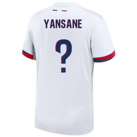 Kandiny Mujer Camiseta Sekou Yansane #0 Blanco Azul Rojo 2ª Equipación 2024/25 La Camisa Chile