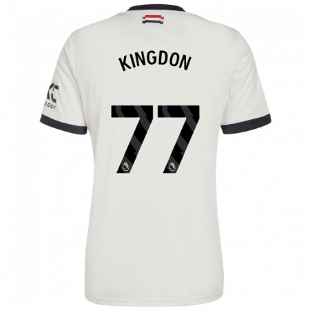 Kandiny Mujer Camiseta Jack Kingdon #77 Blanquecino Equipación Tercera 2024/25 La Camisa Chile