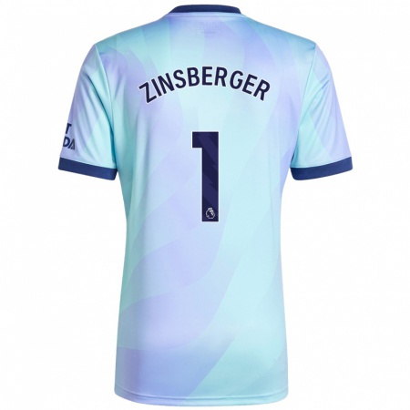 Kandiny Mujer Camiseta Manuela Zinsberger #1 Agua Equipación Tercera 2024/25 La Camisa Chile