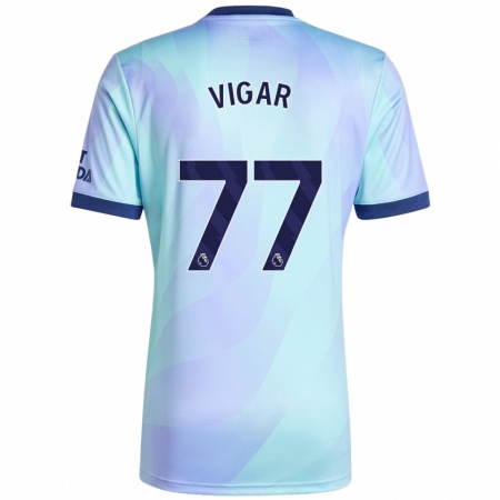 Kandiny Mujer Camiseta Billy Vigar #77 Agua Equipación Tercera 2024/25 La Camisa Chile