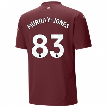 Kandiny Mujer Camiseta George Murray-Jones #83 Granate Equipación Tercera 2024/25 La Camisa Chile