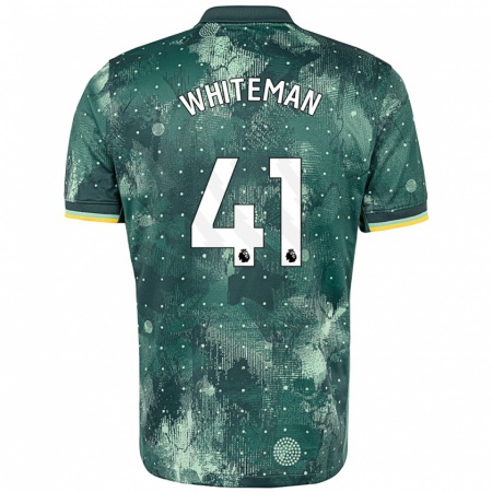 Kandiny Mujer Camiseta Alfie Whiteman #41 Verde Menta Equipación Tercera 2024/25 La Camisa Chile