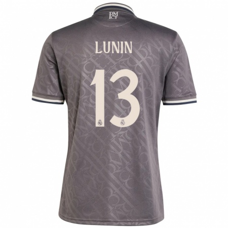 Kandiny Mujer Camiseta Andriy Lunin #13 Carbón Equipación Tercera 2024/25 La Camisa Chile