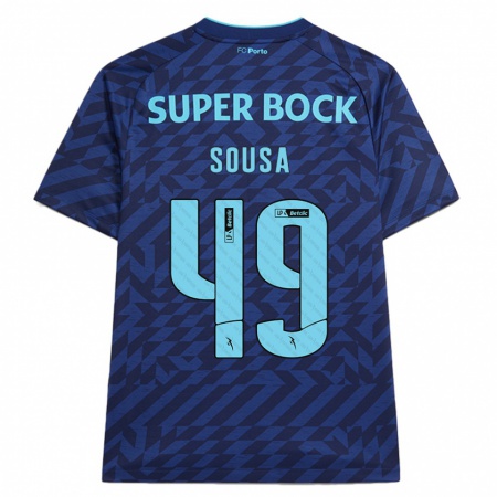 Kandiny Mujer Camiseta Gonçalo Sousa #49 Azul Marino Equipación Tercera 2024/25 La Camisa Chile