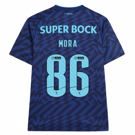 Kandiny Mujer Camiseta Rodrigo Mora #86 Azul Marino Equipación Tercera 2024/25 La Camisa Chile