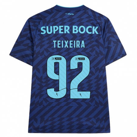 Kandiny Mujer Camiseta João Teixeira #92 Azul Marino Equipación Tercera 2024/25 La Camisa Chile