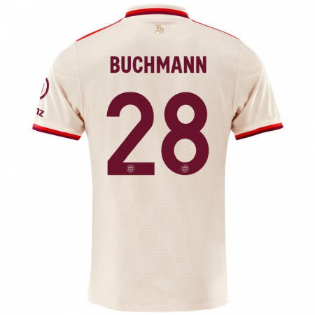 Kandiny Mujer Camiseta Tarek Buchmann #28 Lino Equipación Tercera 2024/25 La Camisa Chile