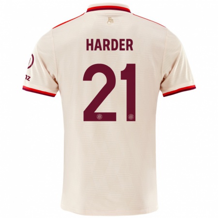 Kandiny Mujer Camiseta Pernille Harder #21 Lino Equipación Tercera 2024/25 La Camisa Chile