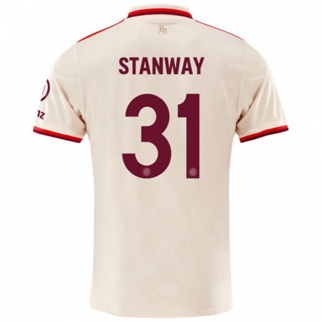 Kandiny Mujer Camiseta Georgia Stanway #31 Lino Equipación Tercera 2024/25 La Camisa Chile