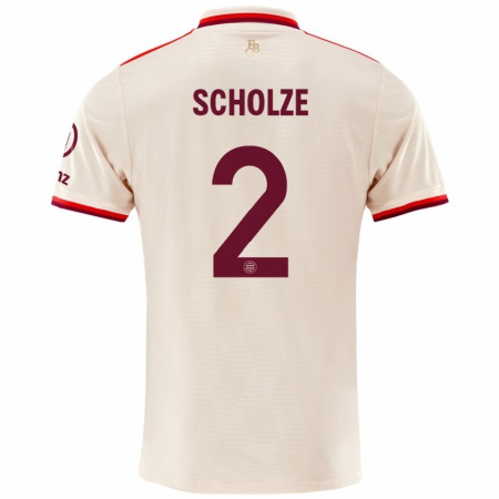 Kandiny Mujer Camiseta Max Scholze #2 Lino Equipación Tercera 2024/25 La Camisa Chile