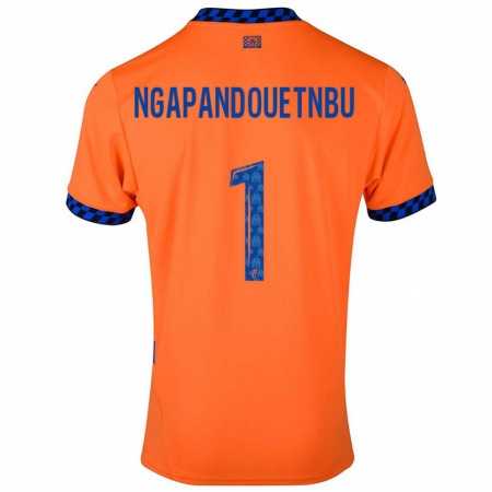 Kandiny Mujer Camiseta Simon Ngapandouetnbu #1 Naranja Azul Oscuro Equipación Tercera 2024/25 La Camisa Chile