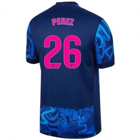 Kandiny Mujer Camiseta Xenia Perez #26 Azul Real Equipación Tercera 2024/25 La Camisa Chile