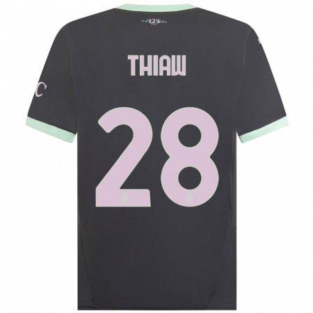 Kandiny Mujer Camiseta Malick Thiaw #28 Gris Equipación Tercera 2024/25 La Camisa Chile