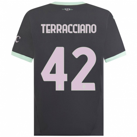 Kandiny Mujer Camiseta Filippo Terracciano #42 Gris Equipación Tercera 2024/25 La Camisa Chile