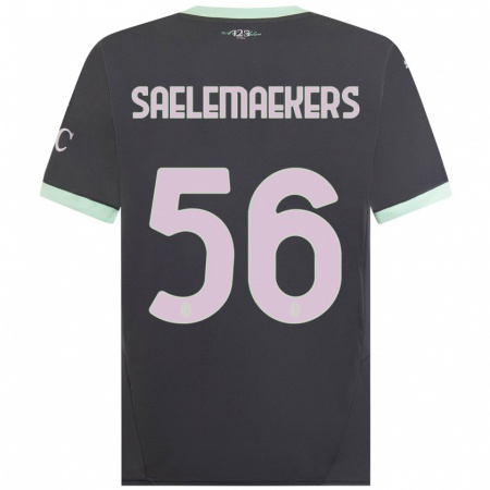 Kandiny Mujer Camiseta Alexis Saelemaekers #56 Gris Equipación Tercera 2024/25 La Camisa Chile