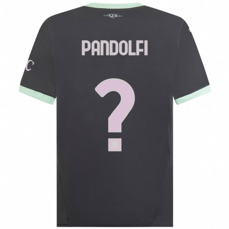 Kandiny Mujer Camiseta Fabio Pandolfi #0 Gris Equipación Tercera 2024/25 La Camisa Chile