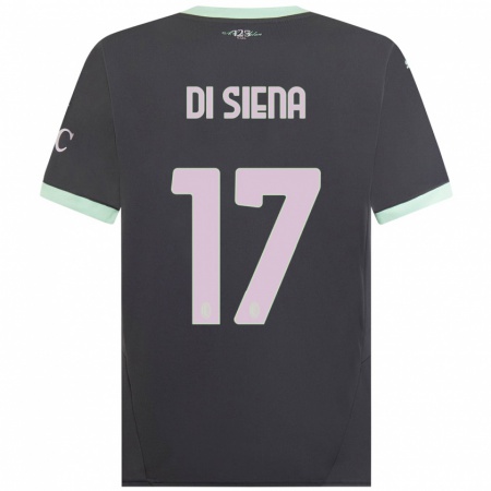 Kandiny Mujer Camiseta Andrea Di Siena #17 Gris Equipación Tercera 2024/25 La Camisa Chile