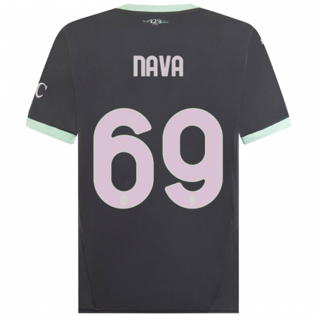 Kandiny Mujer Camiseta Lapo Nava #69 Gris Equipación Tercera 2024/25 La Camisa Chile