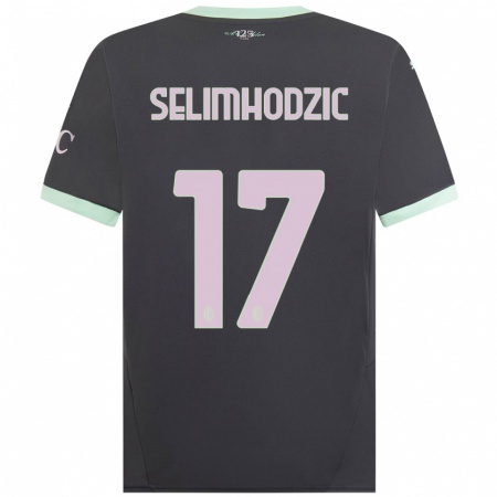 Kandiny Mujer Camiseta Noa Selimhodzic #17 Gris Equipación Tercera 2024/25 La Camisa Chile