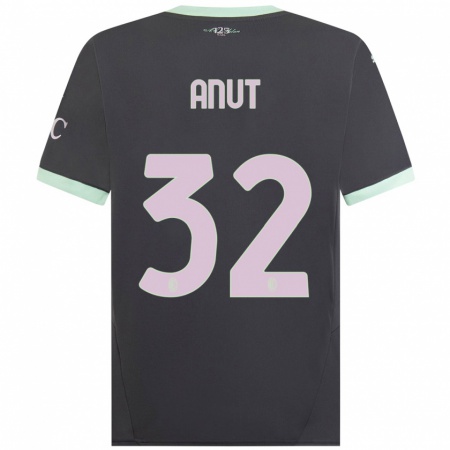 Kandiny Mujer Camiseta Niccolo Anut #32 Gris Equipación Tercera 2024/25 La Camisa Chile