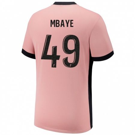 Kandiny Mujer Camiseta Ibrahim Mbaye #49 Rosa Óxido Equipación Tercera 2024/25 La Camisa Chile