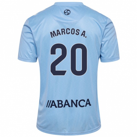 Kandiny Niño Camiseta Marcos Alonso #20 Azul Rojo 1ª Equipación 2024/25 La Camisa Chile