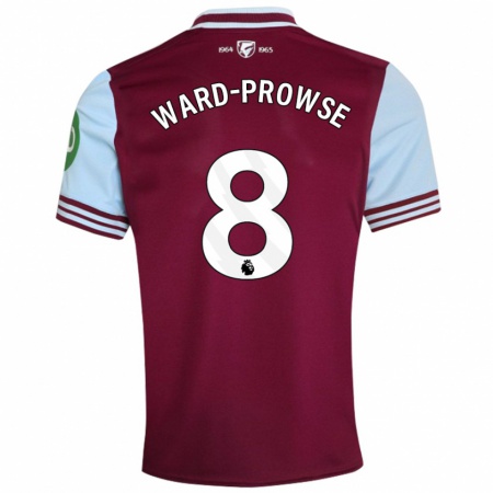 Kandiny Niño Camiseta James Ward-Prowse #8 Rojo Oscuro 1ª Equipación 2024/25 La Camisa Chile